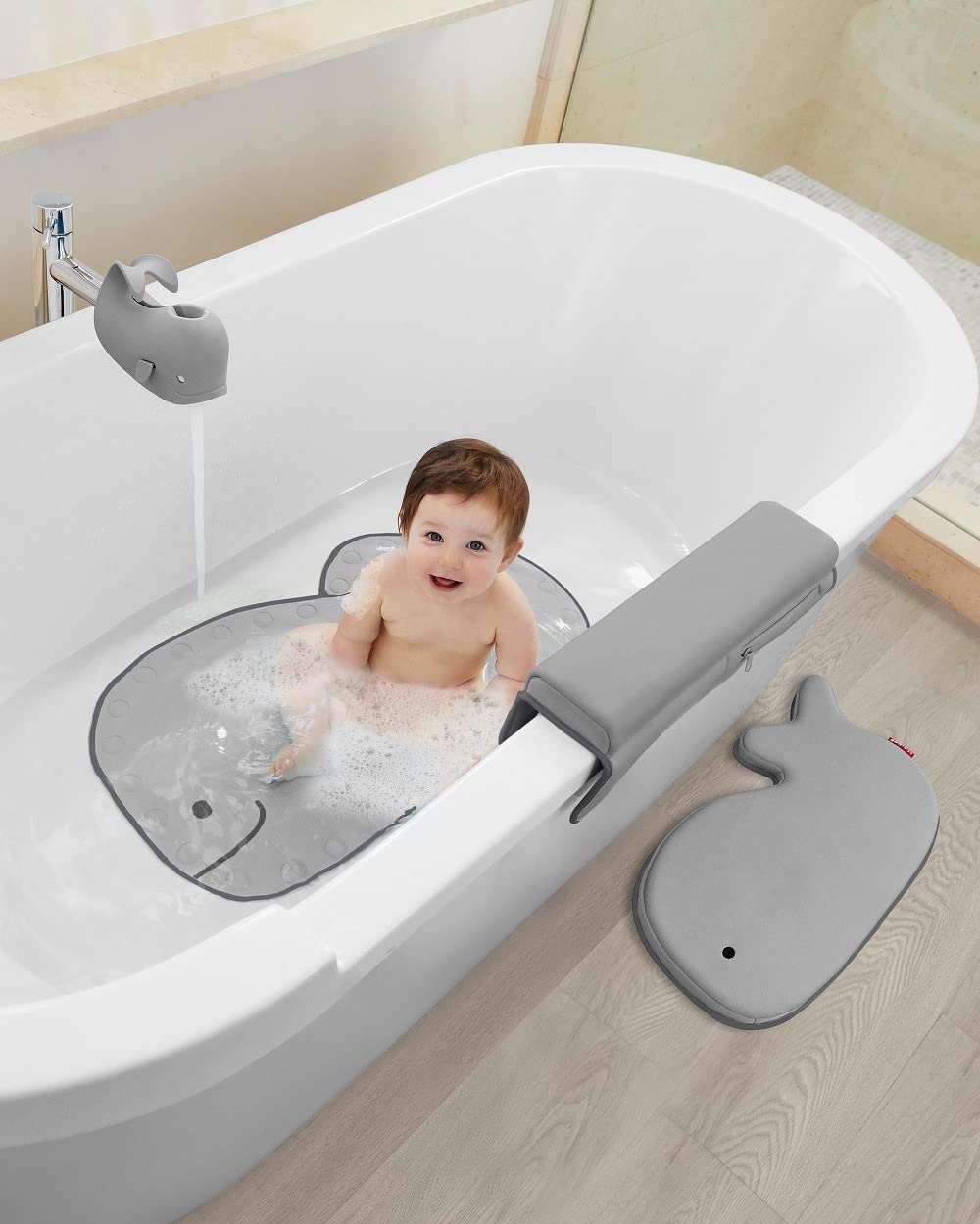 Skip Hop Bath Spout Cover, Universal Fit, Moby, Grey - Image 8